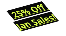 25% Off  Jan Sales!